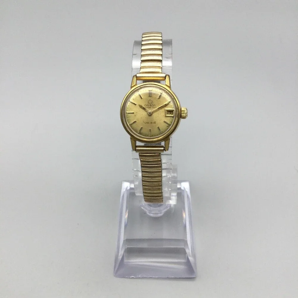 Vintage Omega Geneve 684 Automatic Womens Watch 21mm Gold Plated Date Swiss